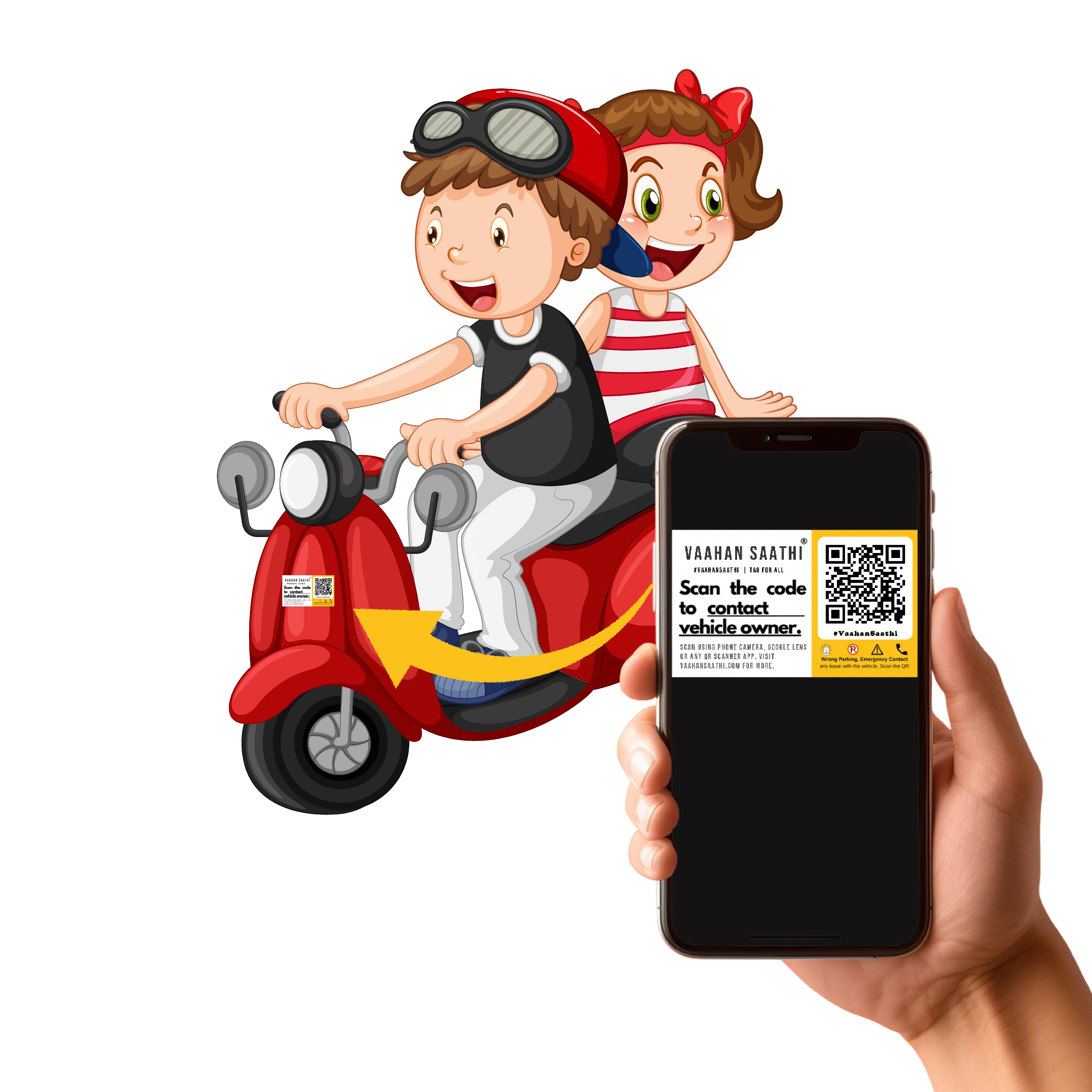 Vahan Saathi Vehicle Contact QR Code