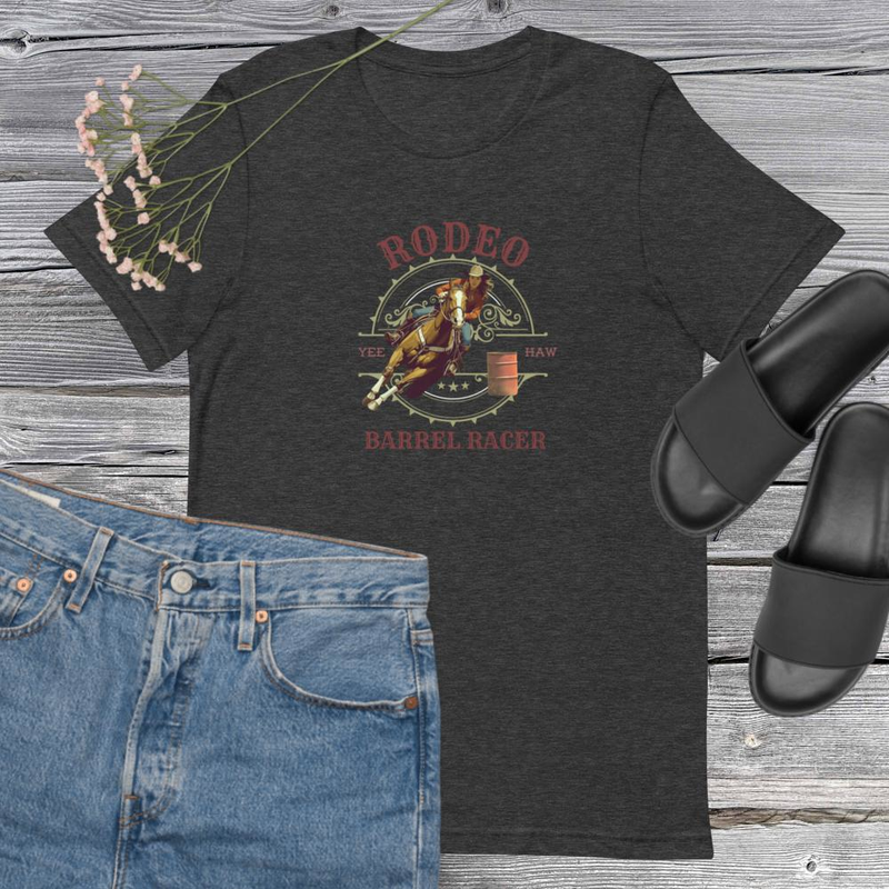 Rodeo Barrel Racer T-shirt - cowgirl 