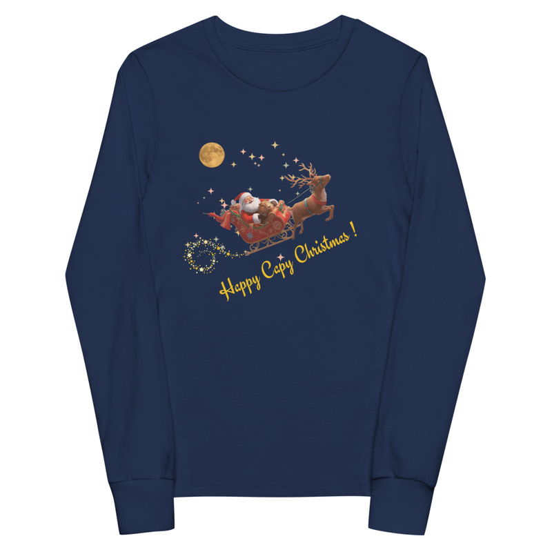 Christmas Santa and Capybara Long Sleeve T-Shirt