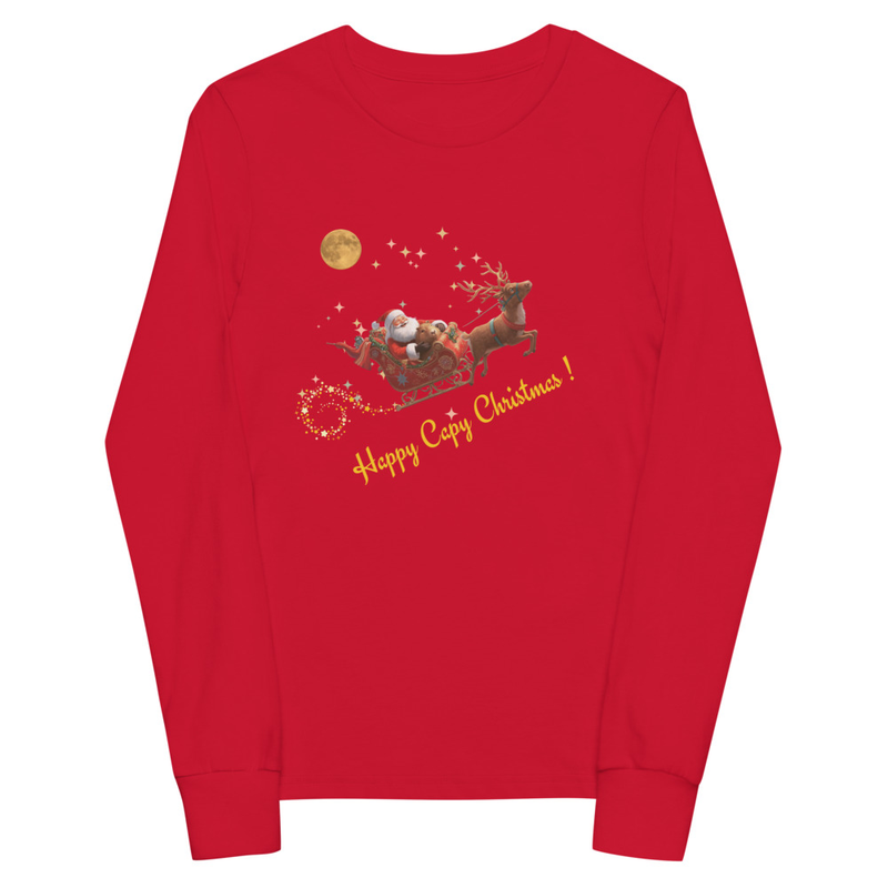 Christmas Santa and Capybara Long Sleeve T-Shirt