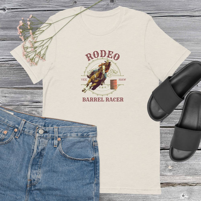 Rodeo Barrel Racer T-shirt - cowgirl 