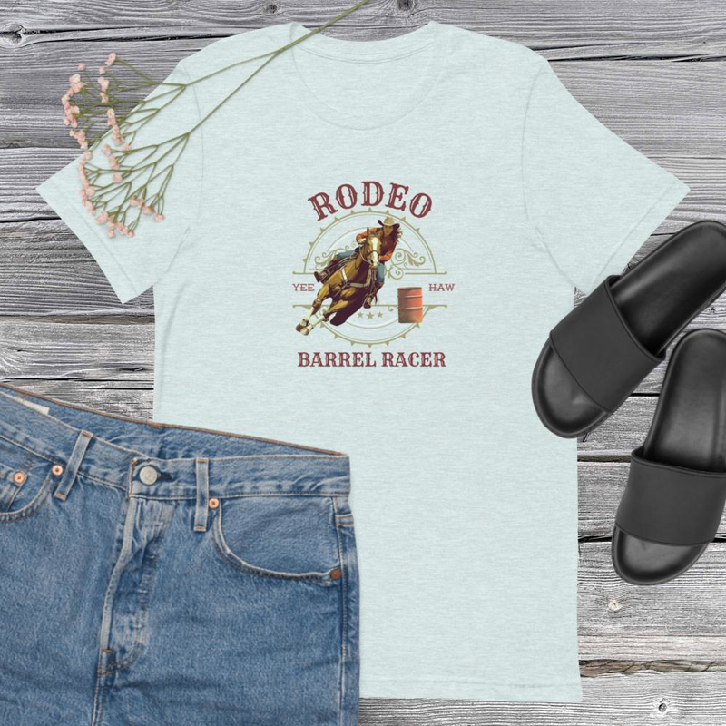 Rodeo Barrel Racer T-shirt - cowgirl 