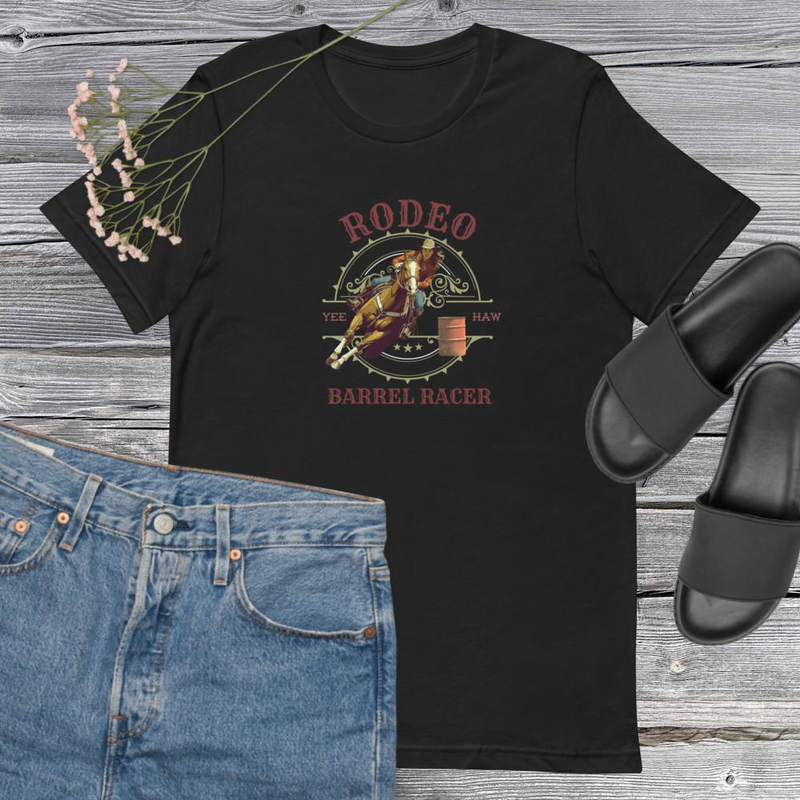 Rodeo Barrel Racer T-shirt - cowgirl