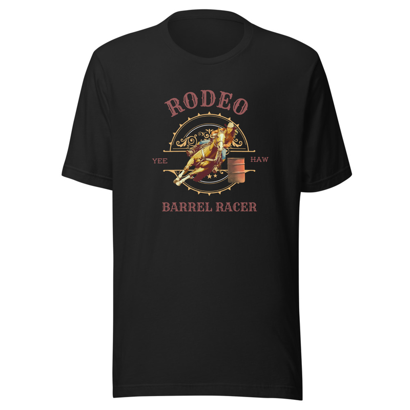 Rodeo Barrel Racer T-shirt - cowgirl 