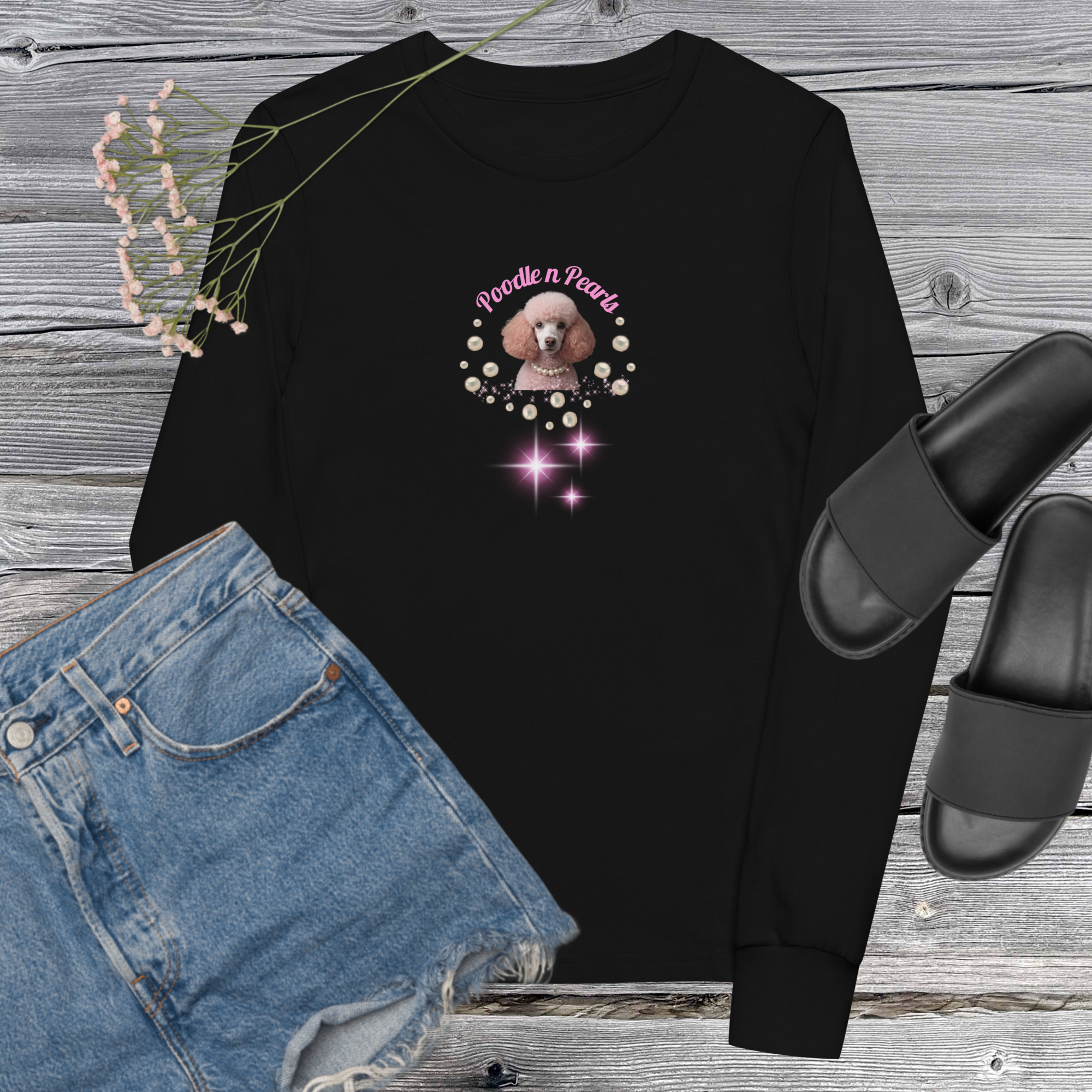 Poodle n Pearls Youth Long Sleeve Shirt
