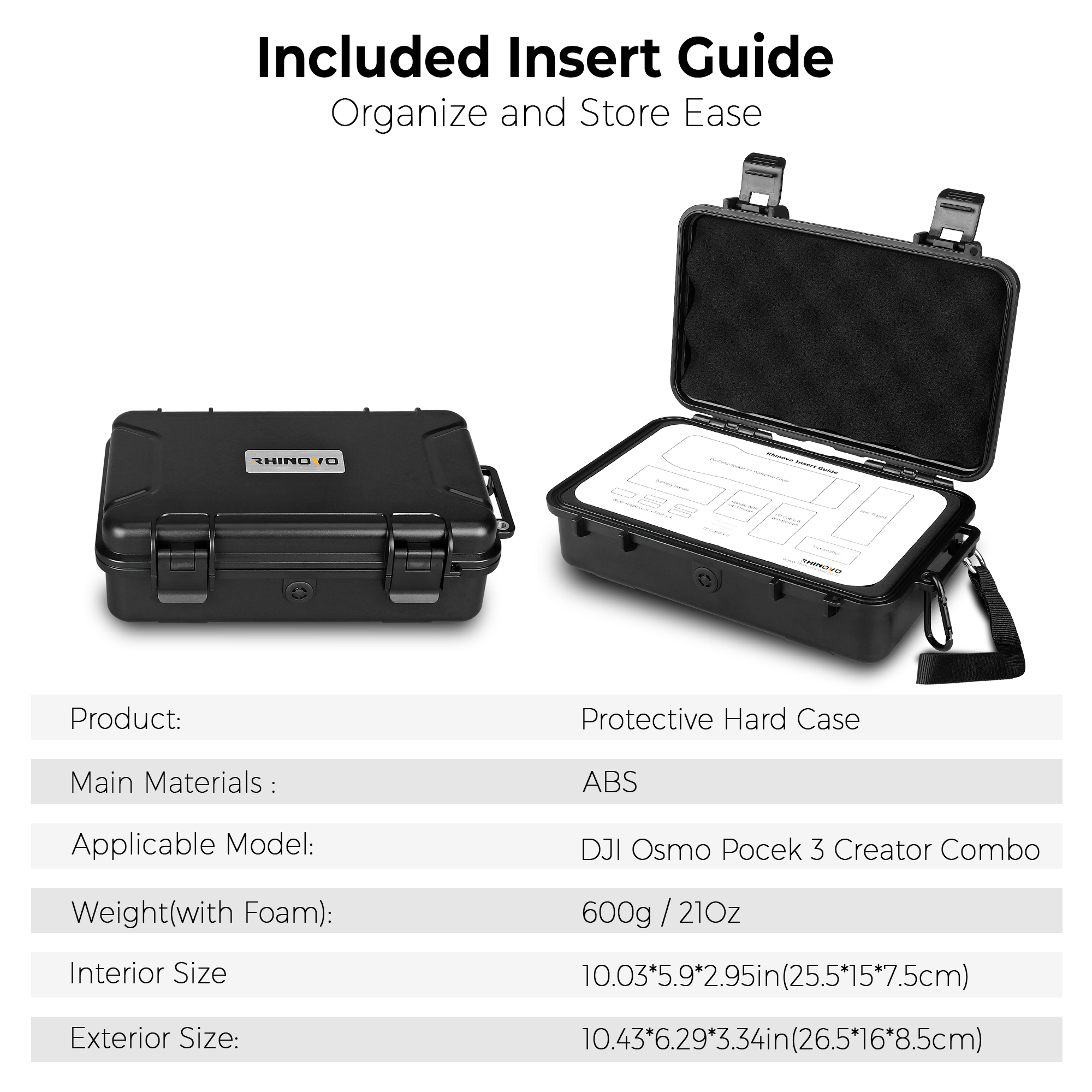 Pocket 3 Hard Case for DJI Osmo Pocket 3 Creator Combo