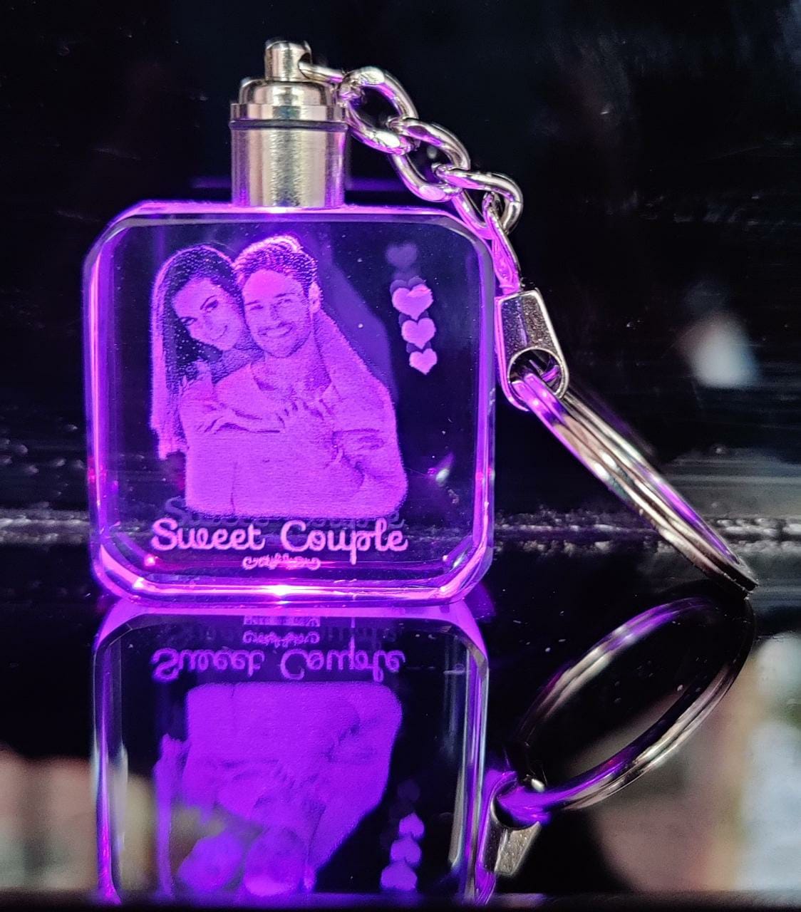 Sweet Couple LED Keychain