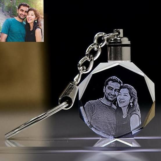 Personalized Photo Crystal Keychain