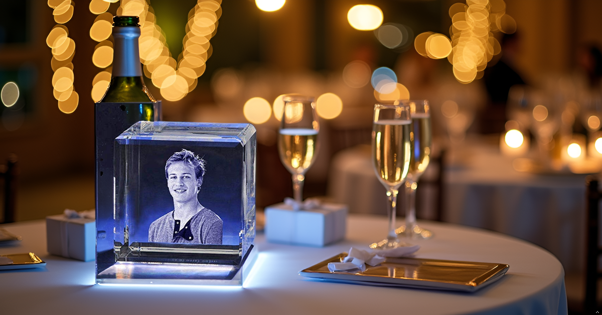 Personalized 3D Crystal Photo Cube