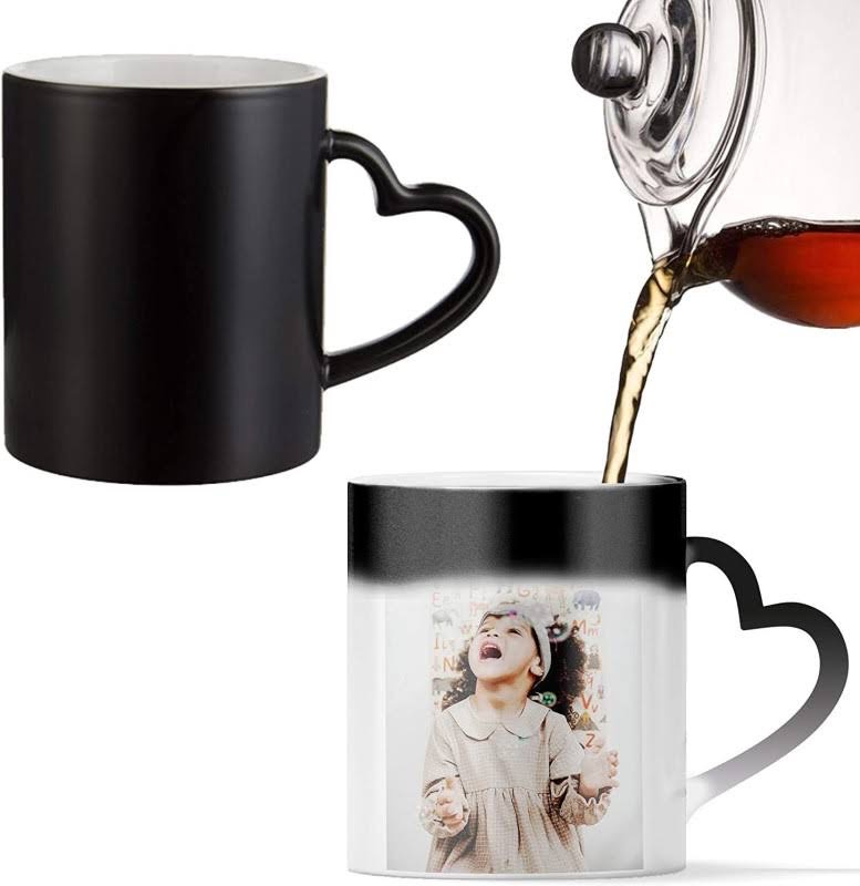Magic Photo Mug with Heart Handle