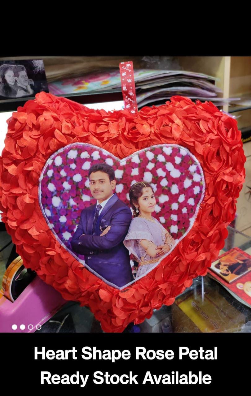 Heart-Shaped Rose Petal Cushion