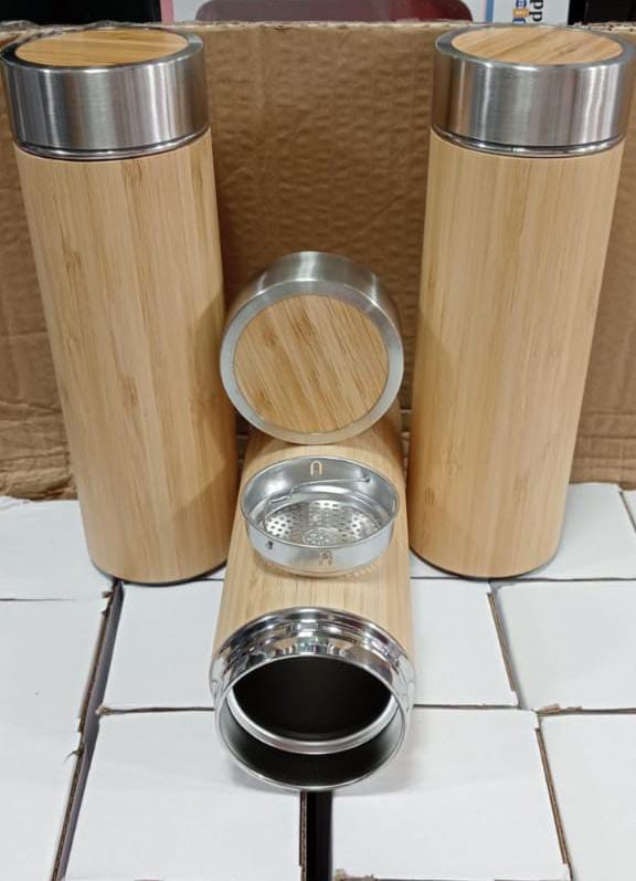 Personalized Bamboo Thermos BottleWith name engraving
