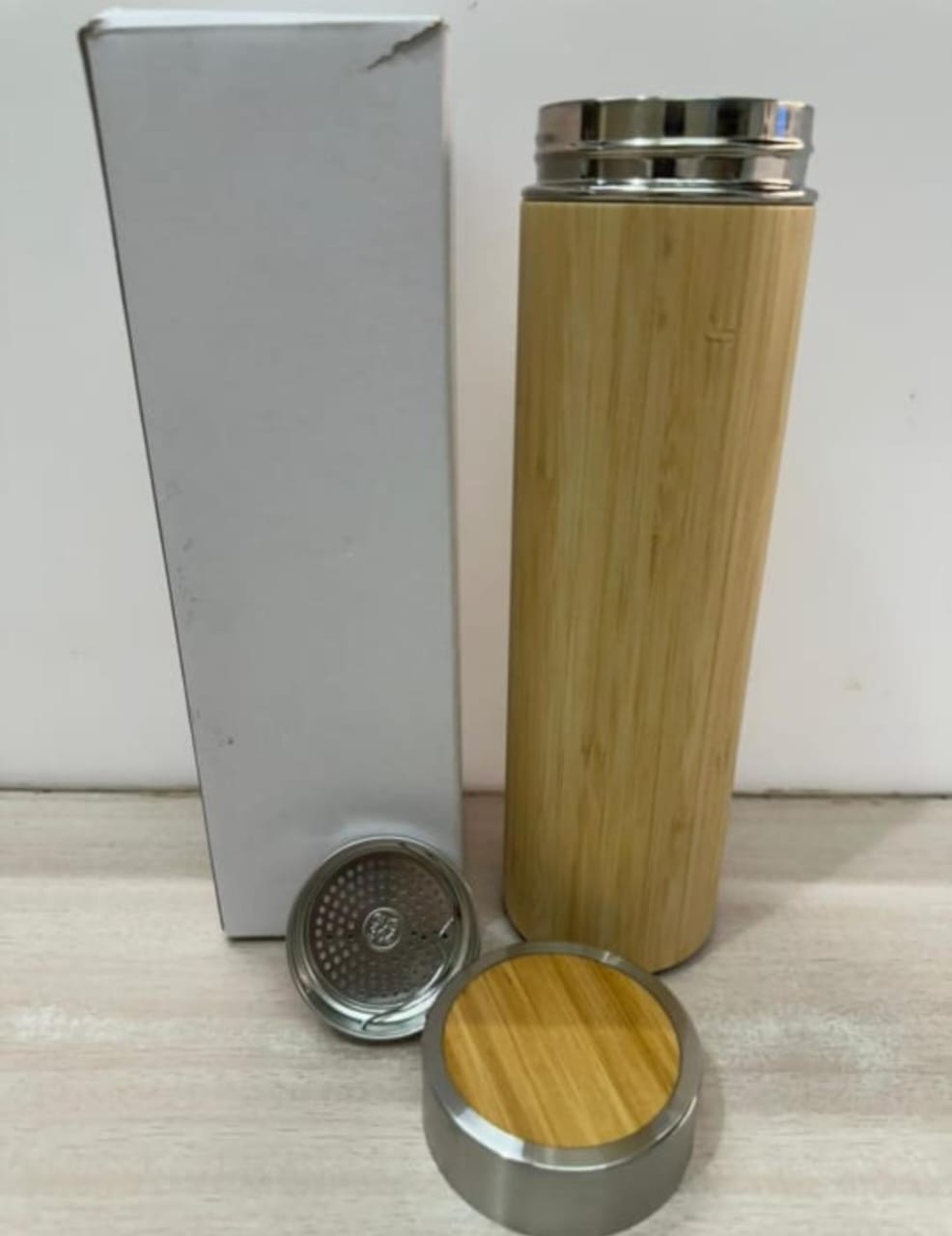 Personalized Bamboo Thermos BottleWith name engraving
