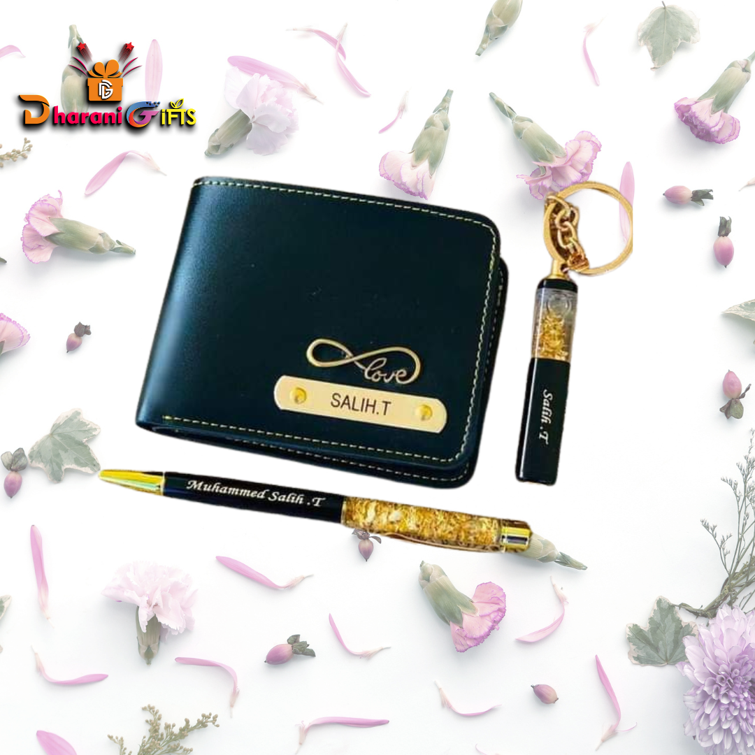 Personalized Wallet and Accessories Set