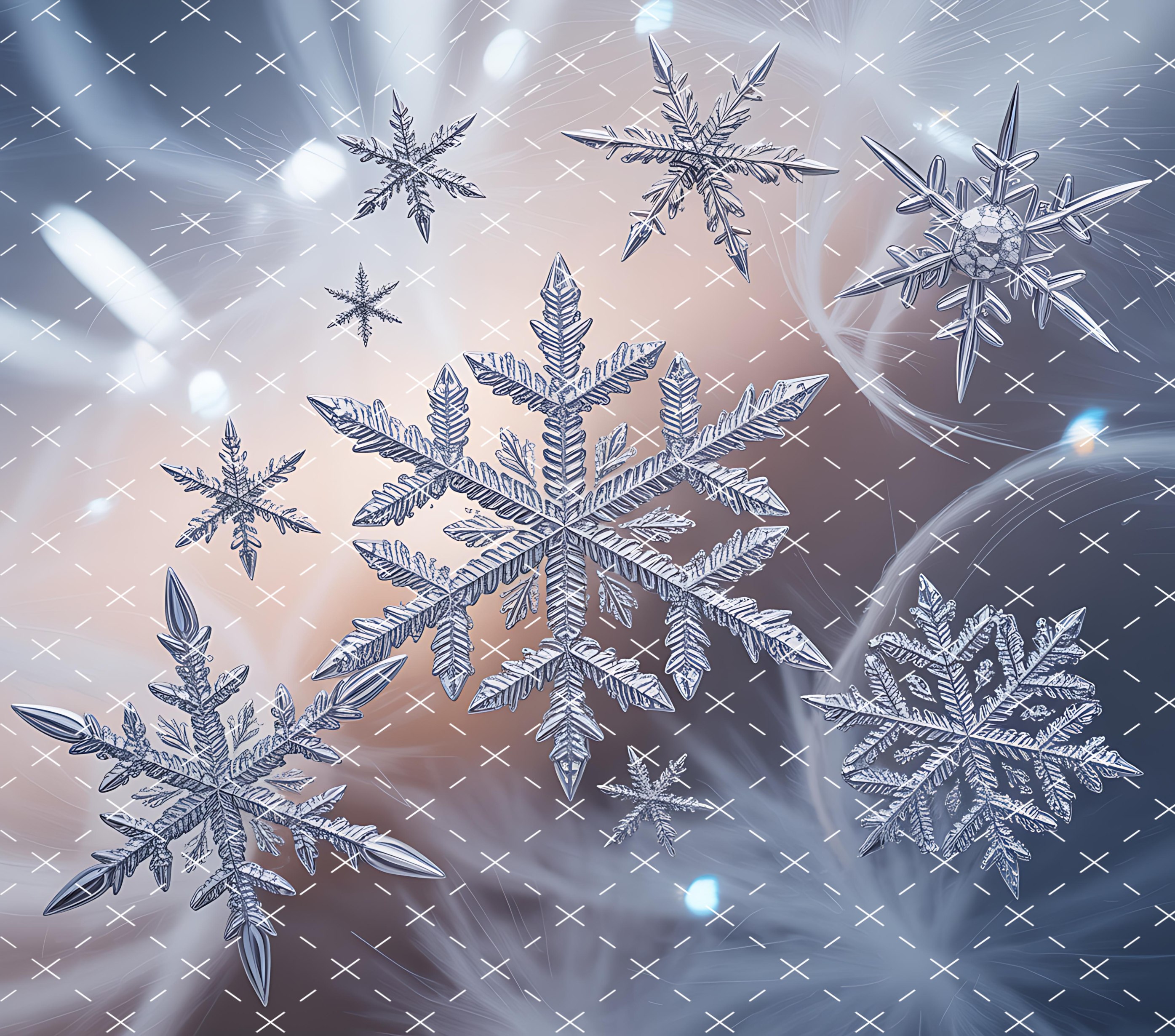 Christmas Silver Snowflake Sparkle Winter tumbler wrap 20oz PNG