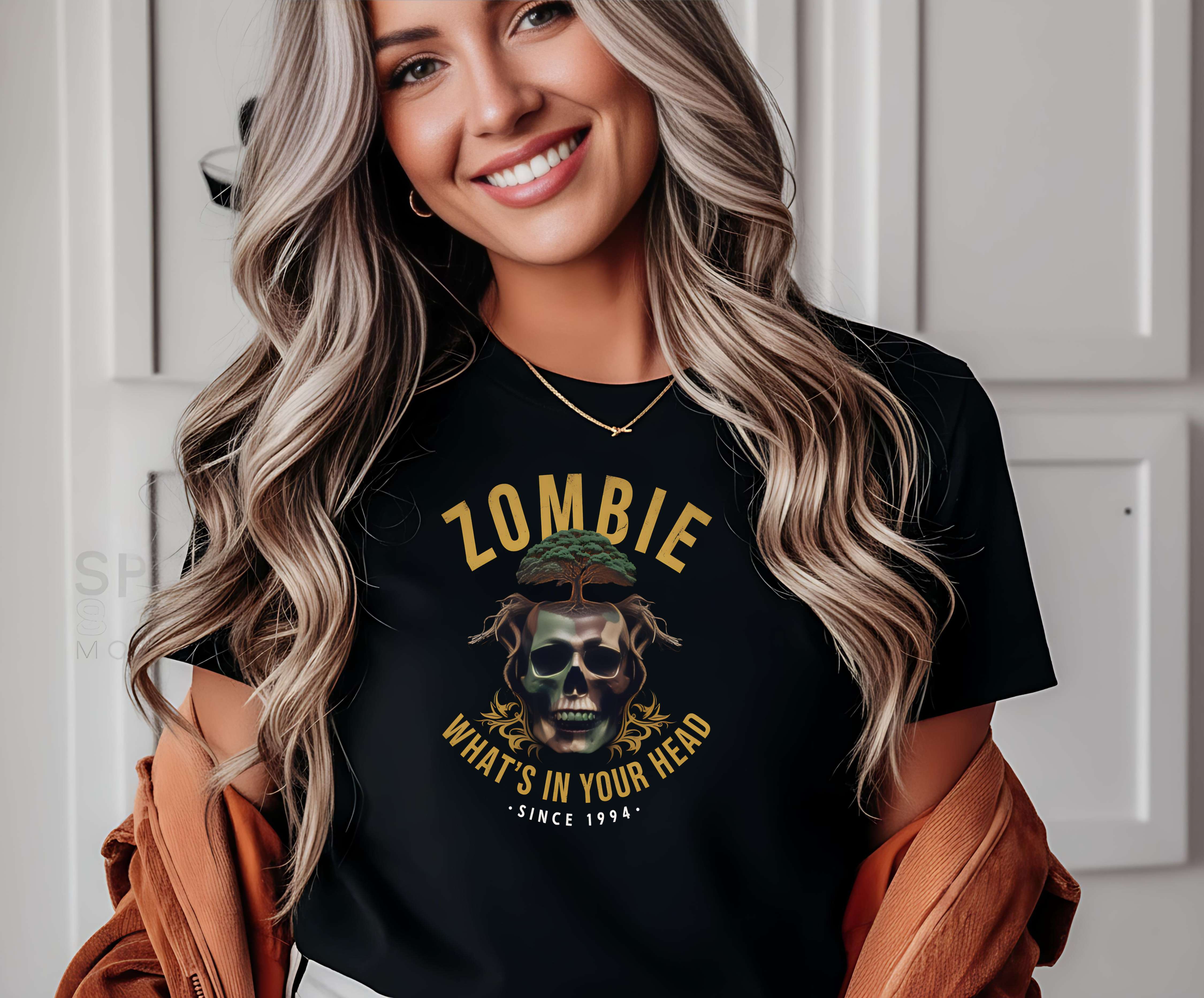 Zombie Skull Tree Roots: Grunge Music Inspired Graphic T shirt, Shirt PNG Digital Download