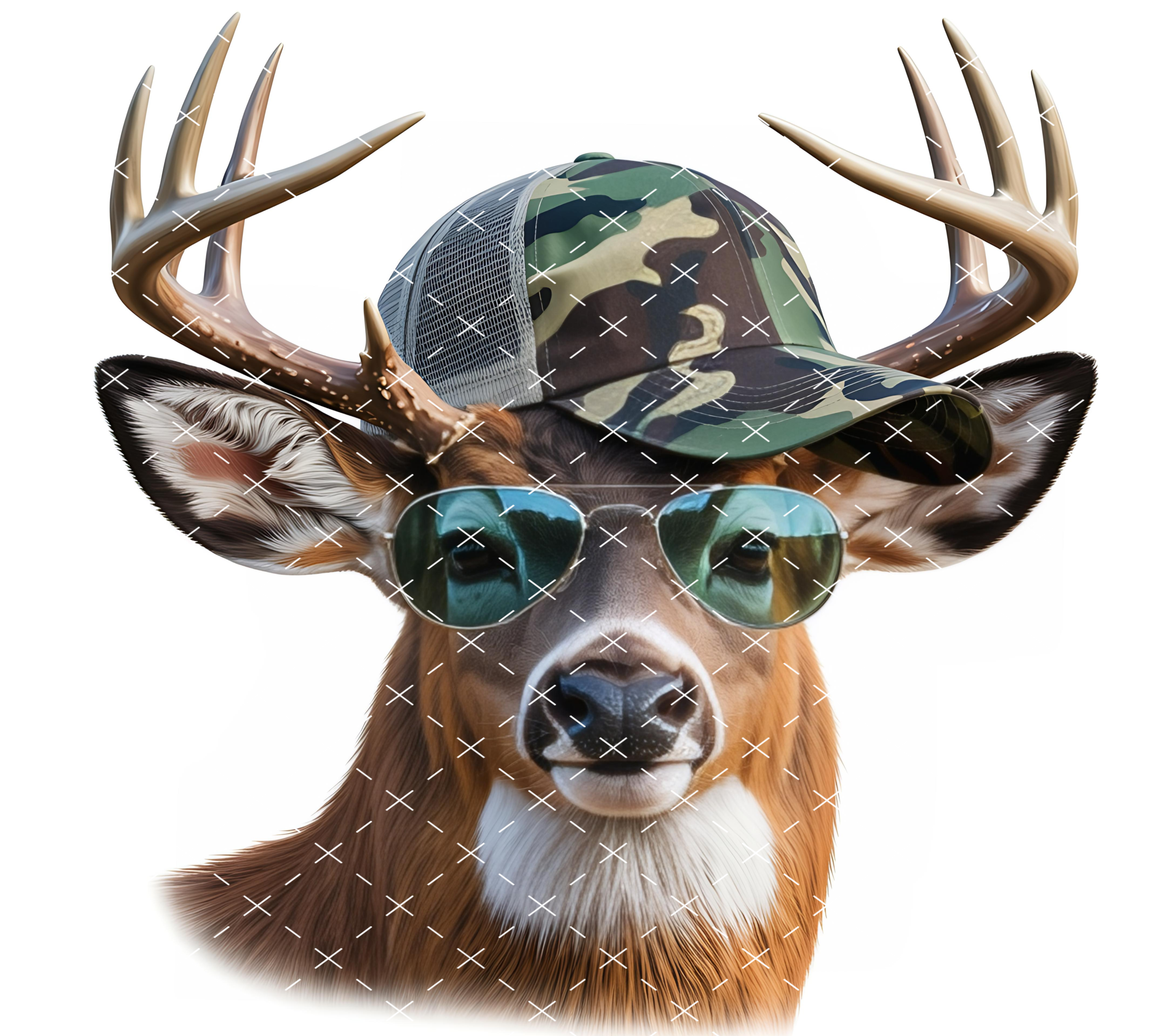 Cool Deer Camo Hunter Tumbler Wrap 20oz PNG