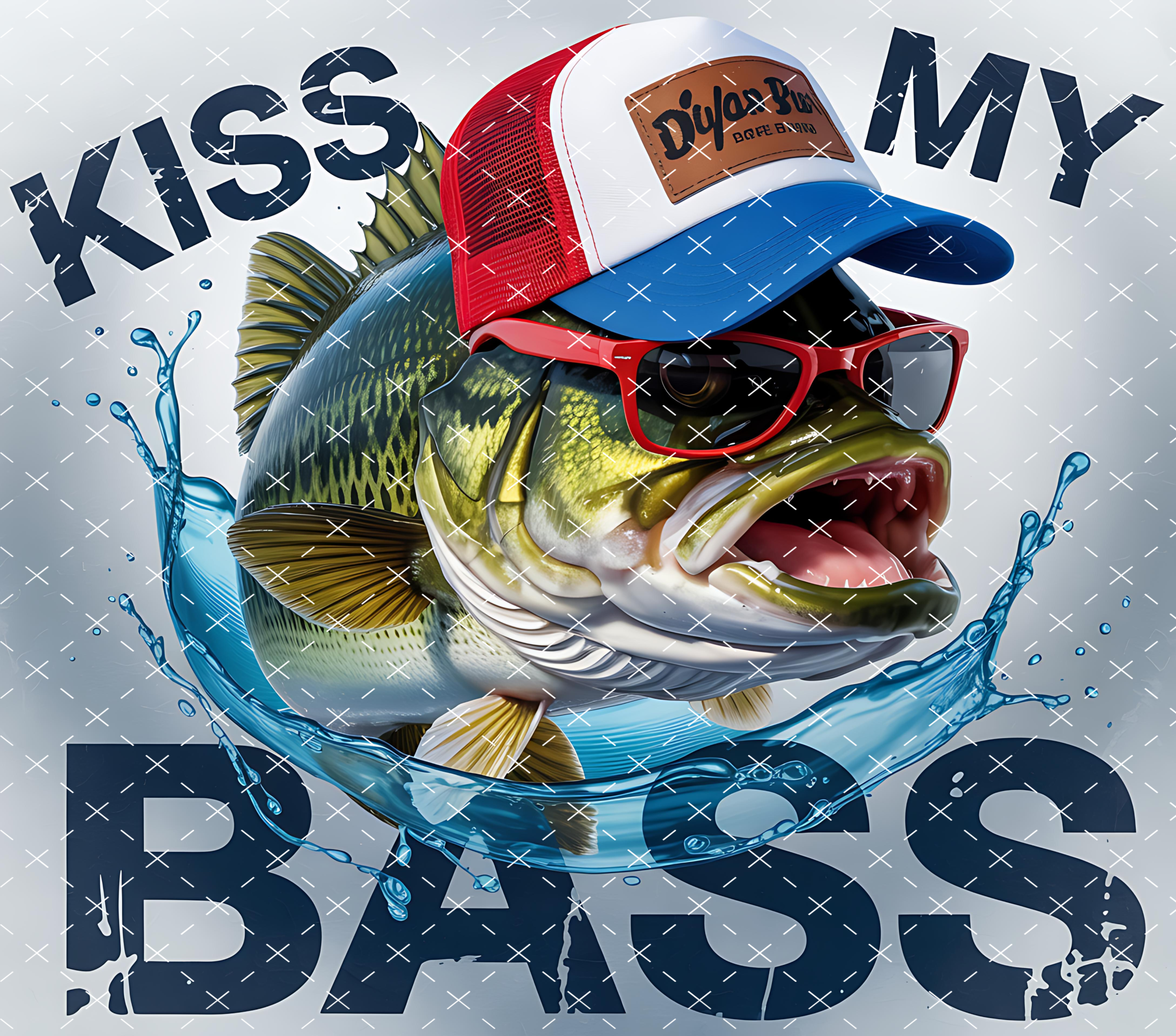 Kiss My Bass Tumbler Wrap 20oz PNG