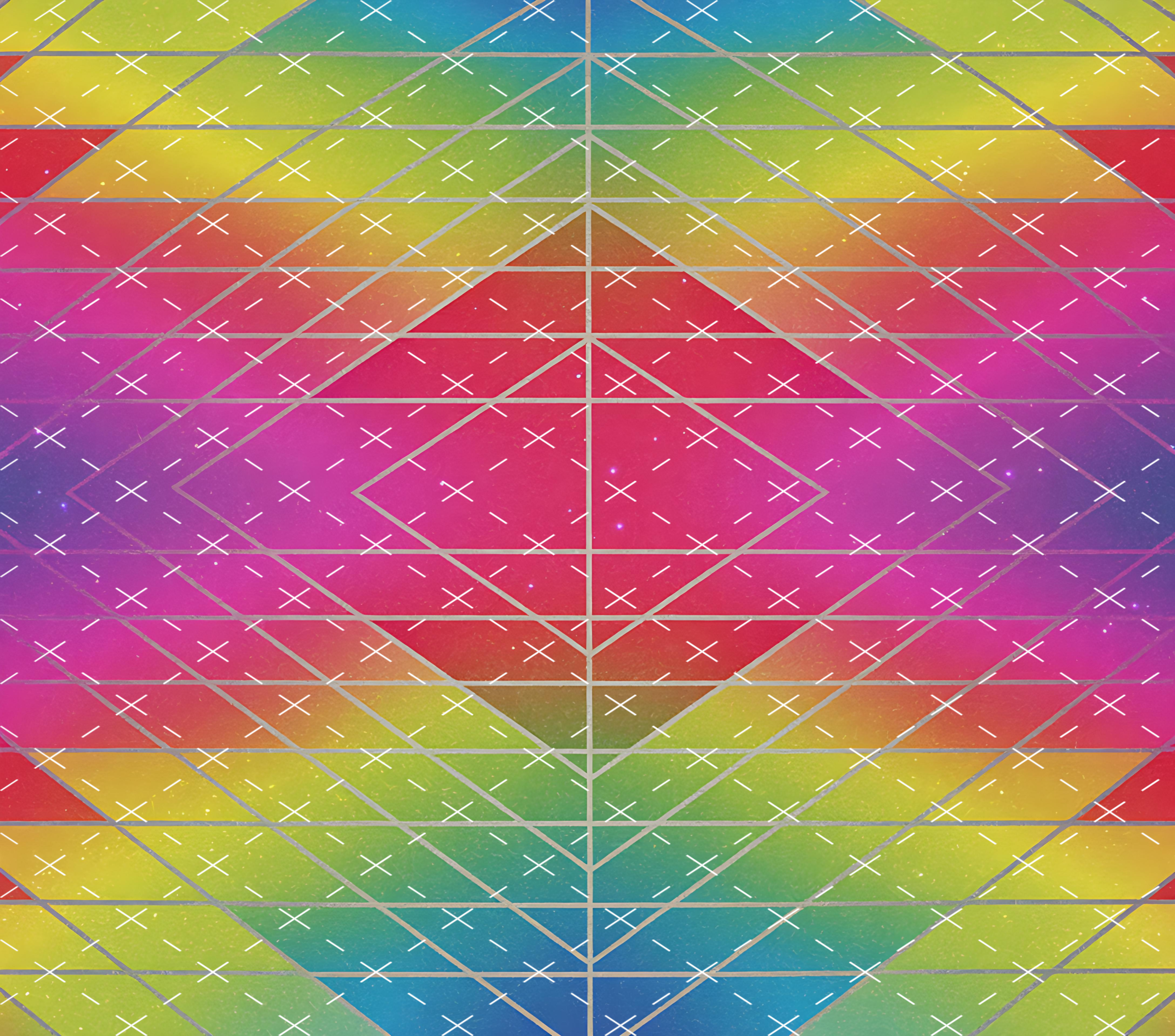 Geometric Rainbow Prism Aesthetic tumbler wrap 20oz PNG