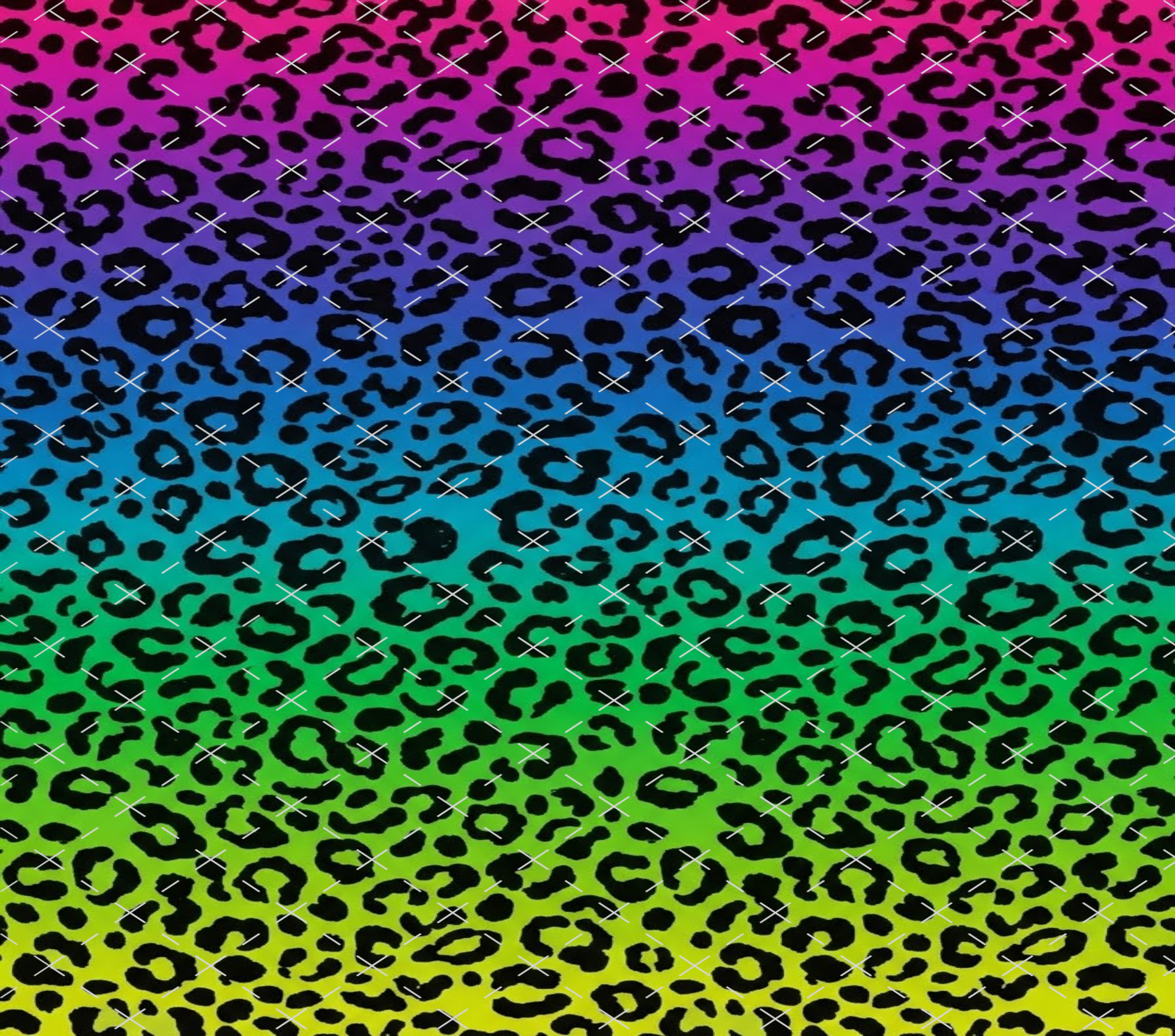 Rainbow Leopard Print: Bold Neon Animal Pattern tumbler wrap 20oz PNG
