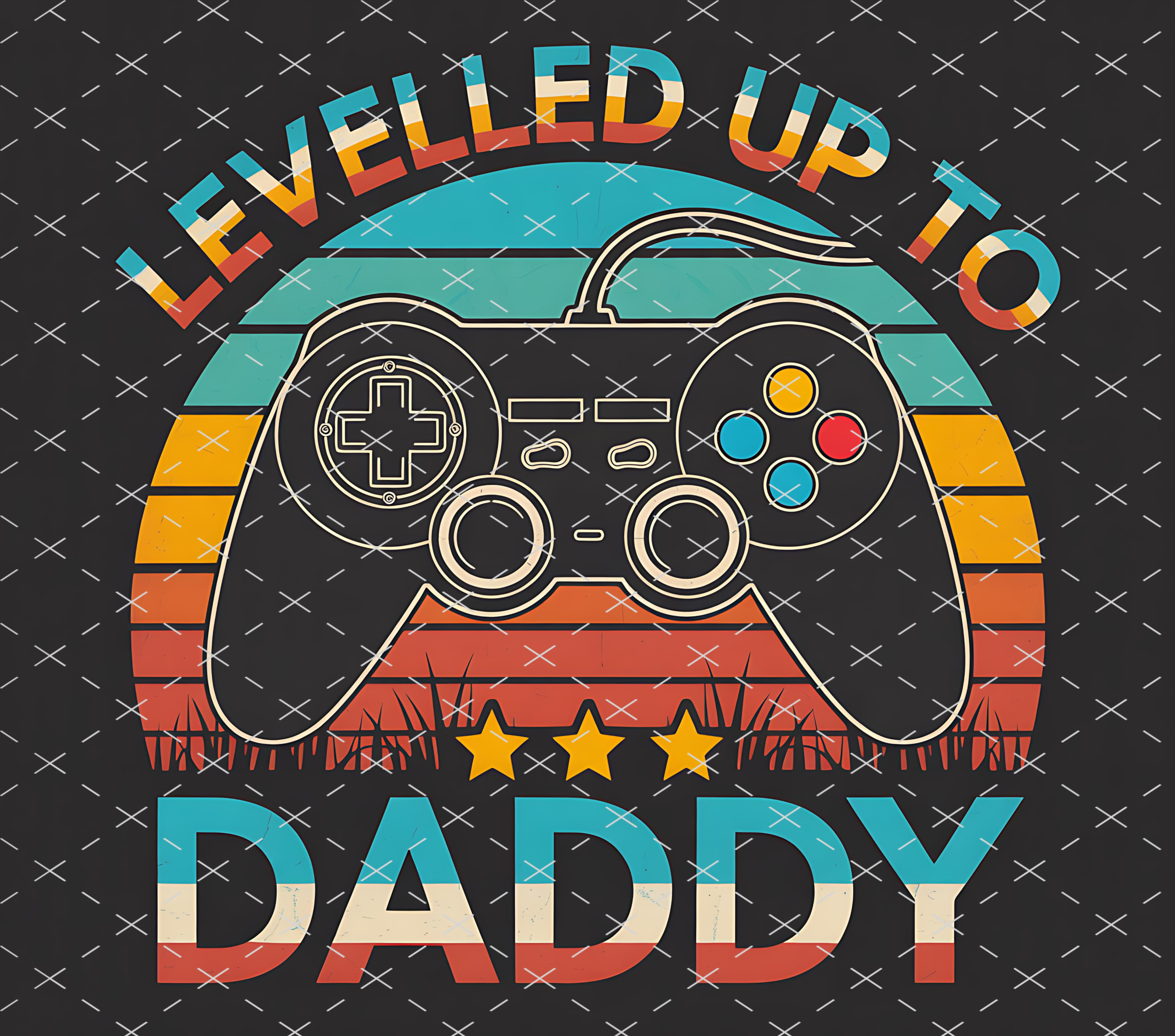 Levelled Up To Daddy Gamer tumbler wrap 20oz PNG