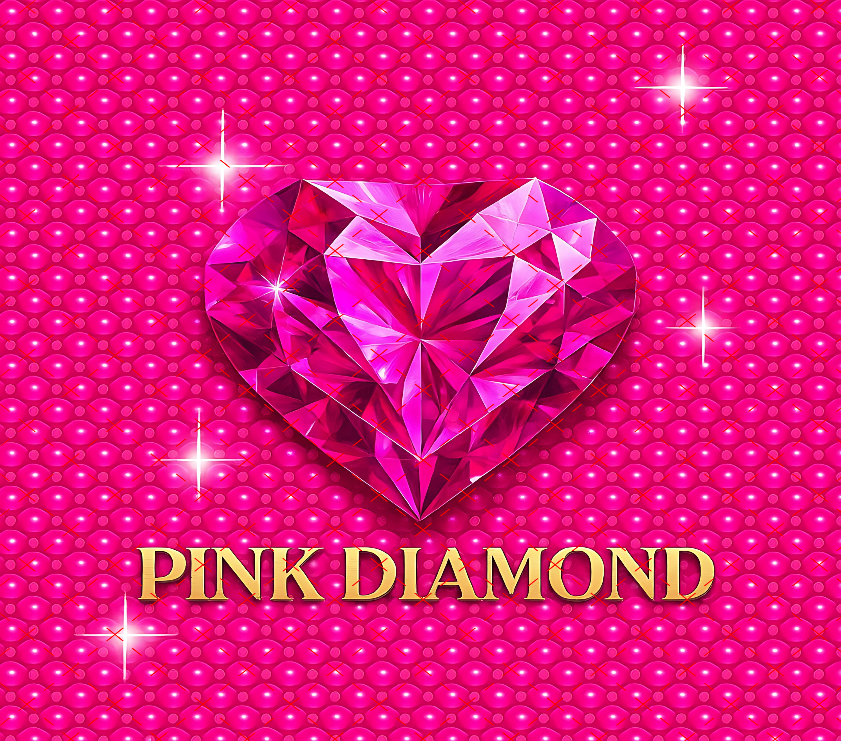 Pink Diamond Glam: Luxury Heart Sparkle Design tumbler wrap 20oz PNG