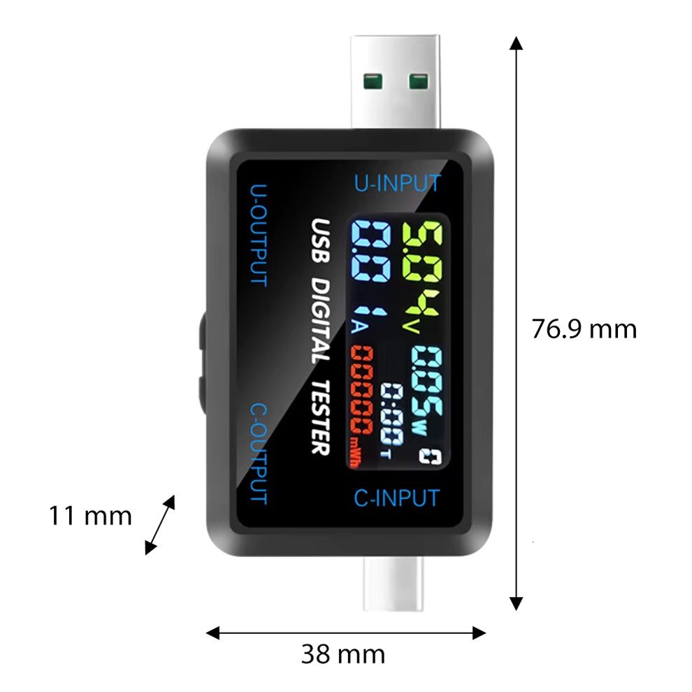 USB-C + USB Digital Power Tester