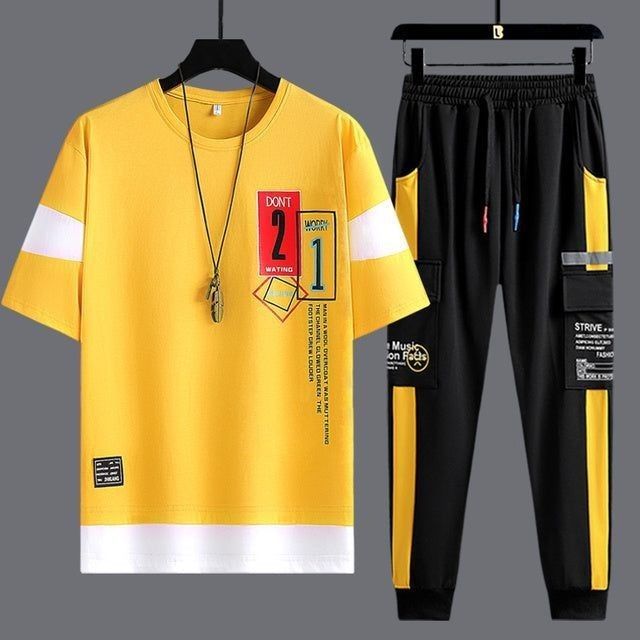 Yellow Graphic Casual Set
