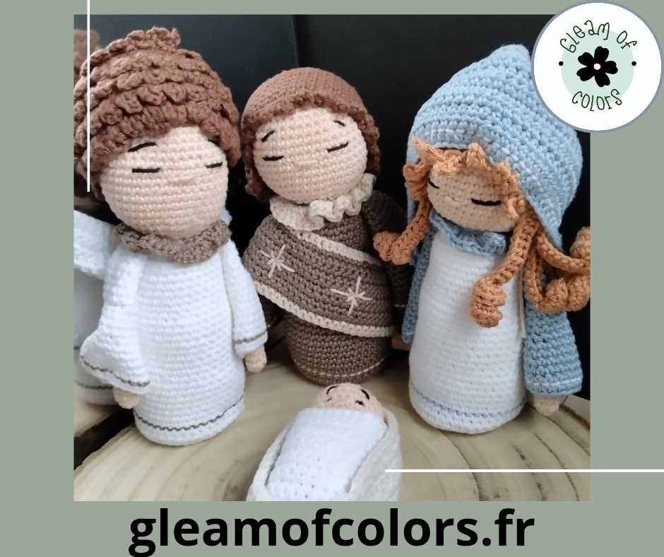 Crèche de Noël en crochet
