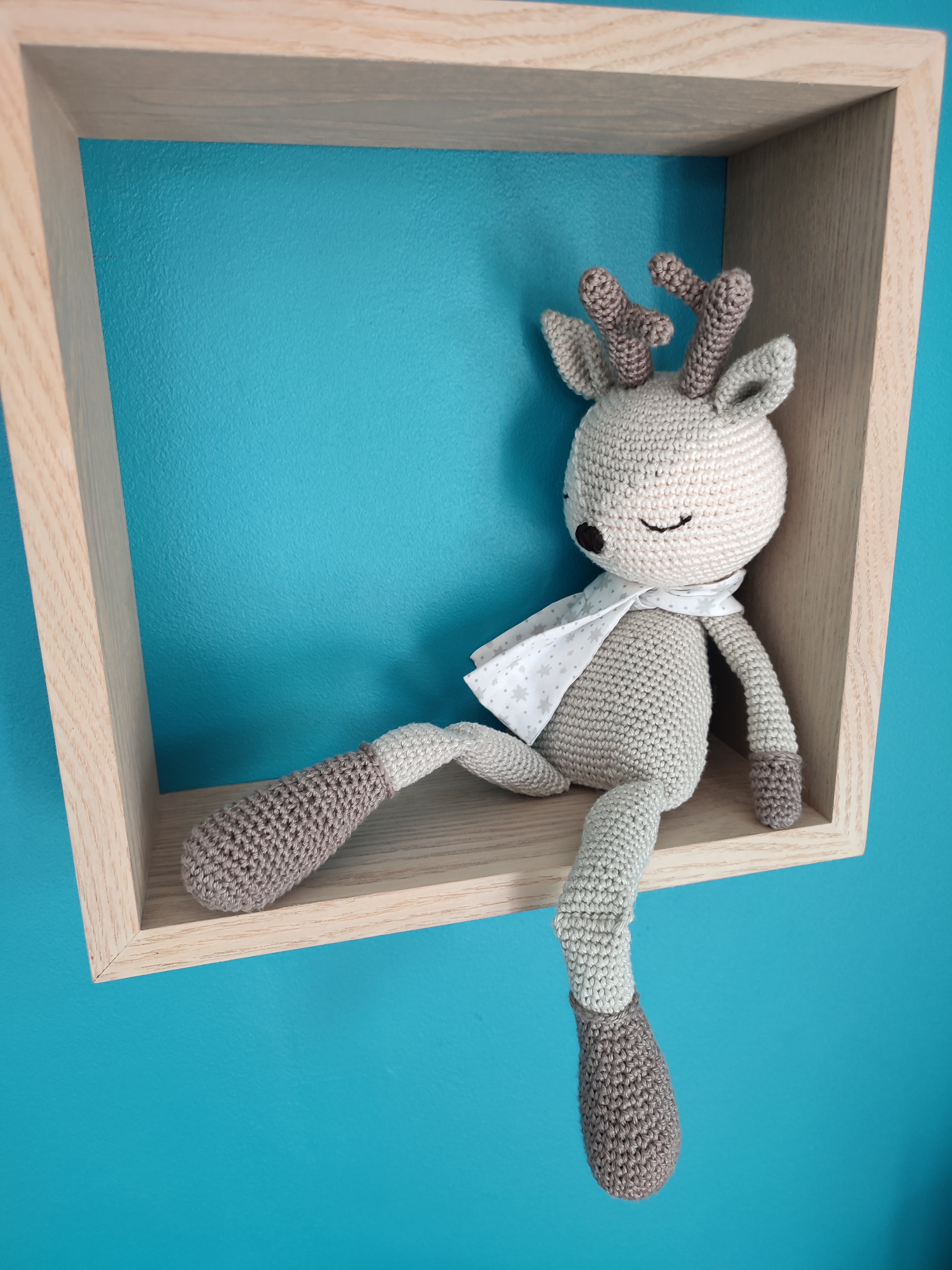 Peluche crochet renne