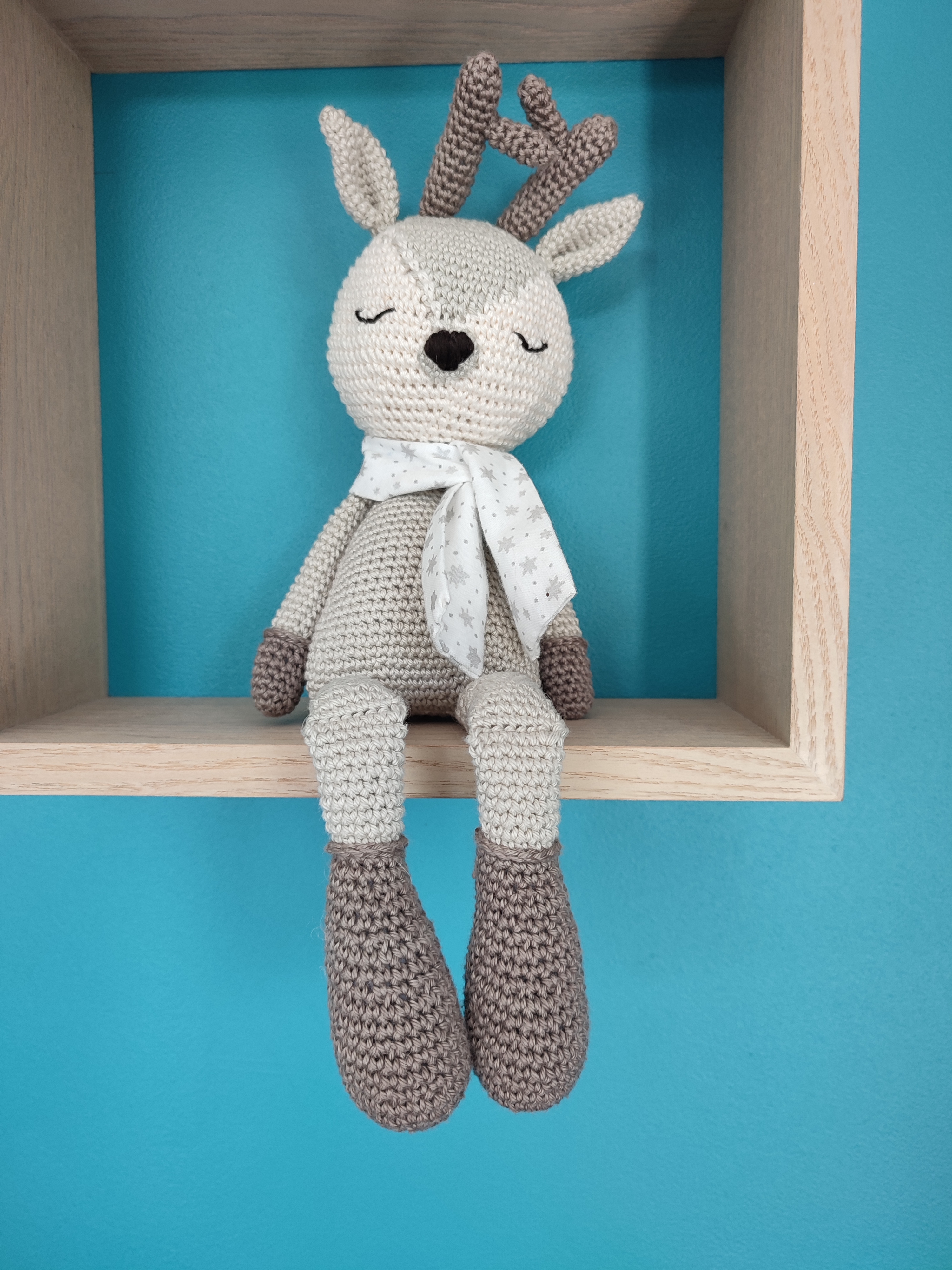 Peluche crochet renne