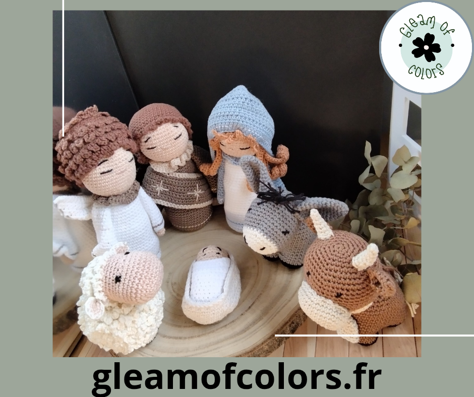Crèche de Noël en crochet