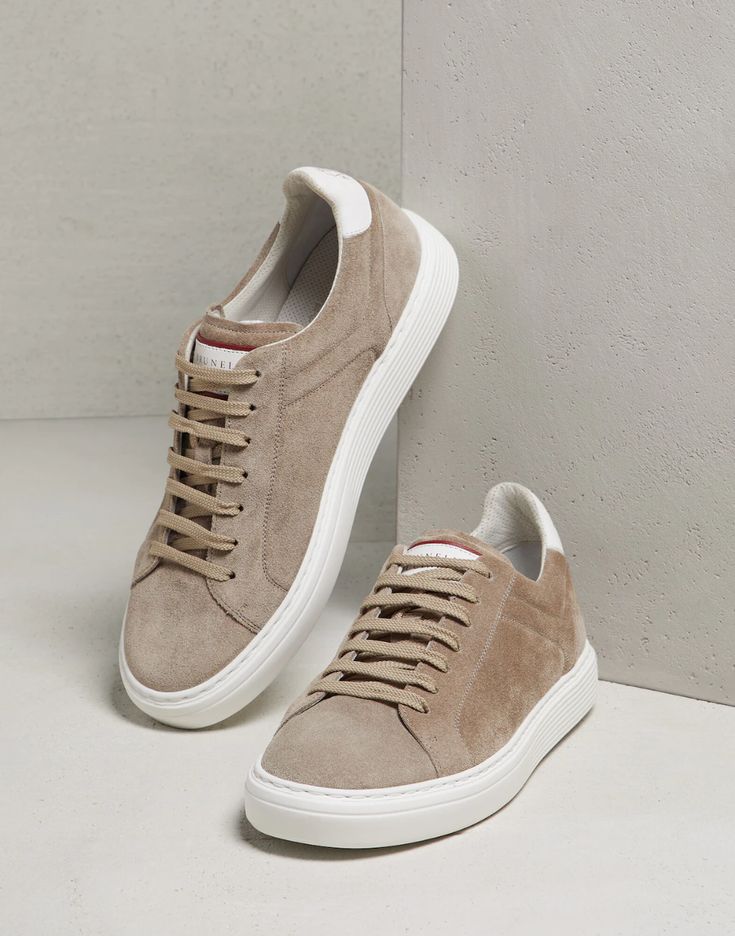 Beige Suede Sneakers