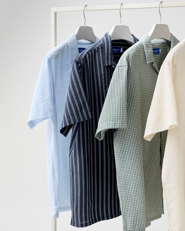 Men's Short Sleeve Checked Shirts