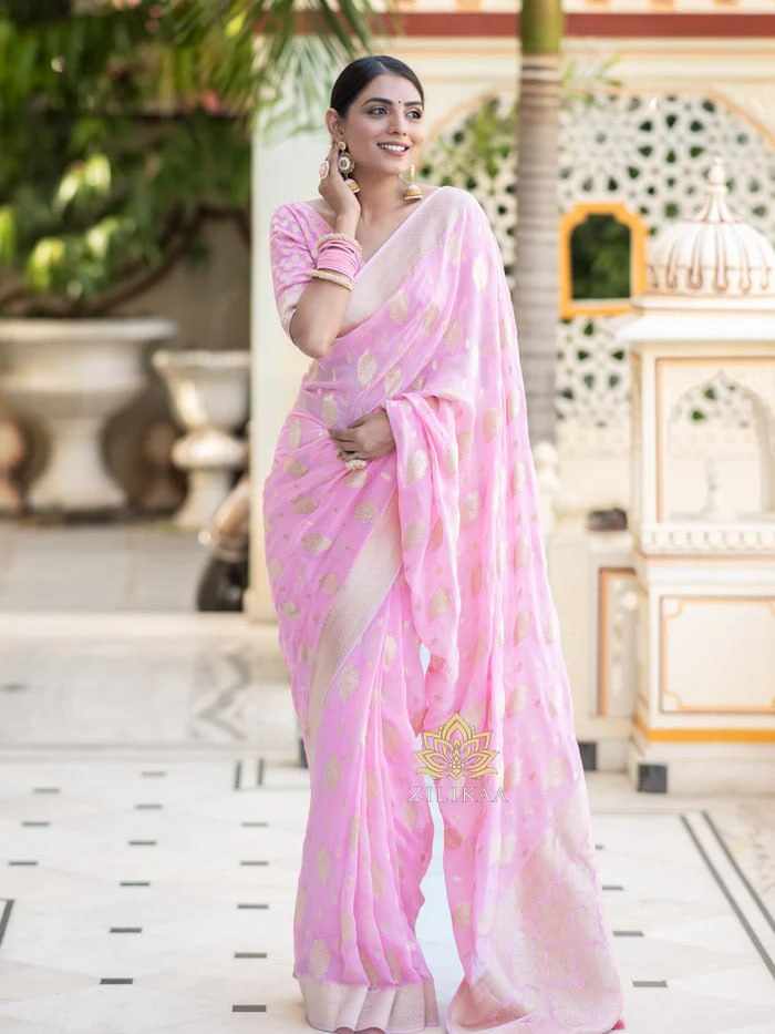 Elegant Pink Saree