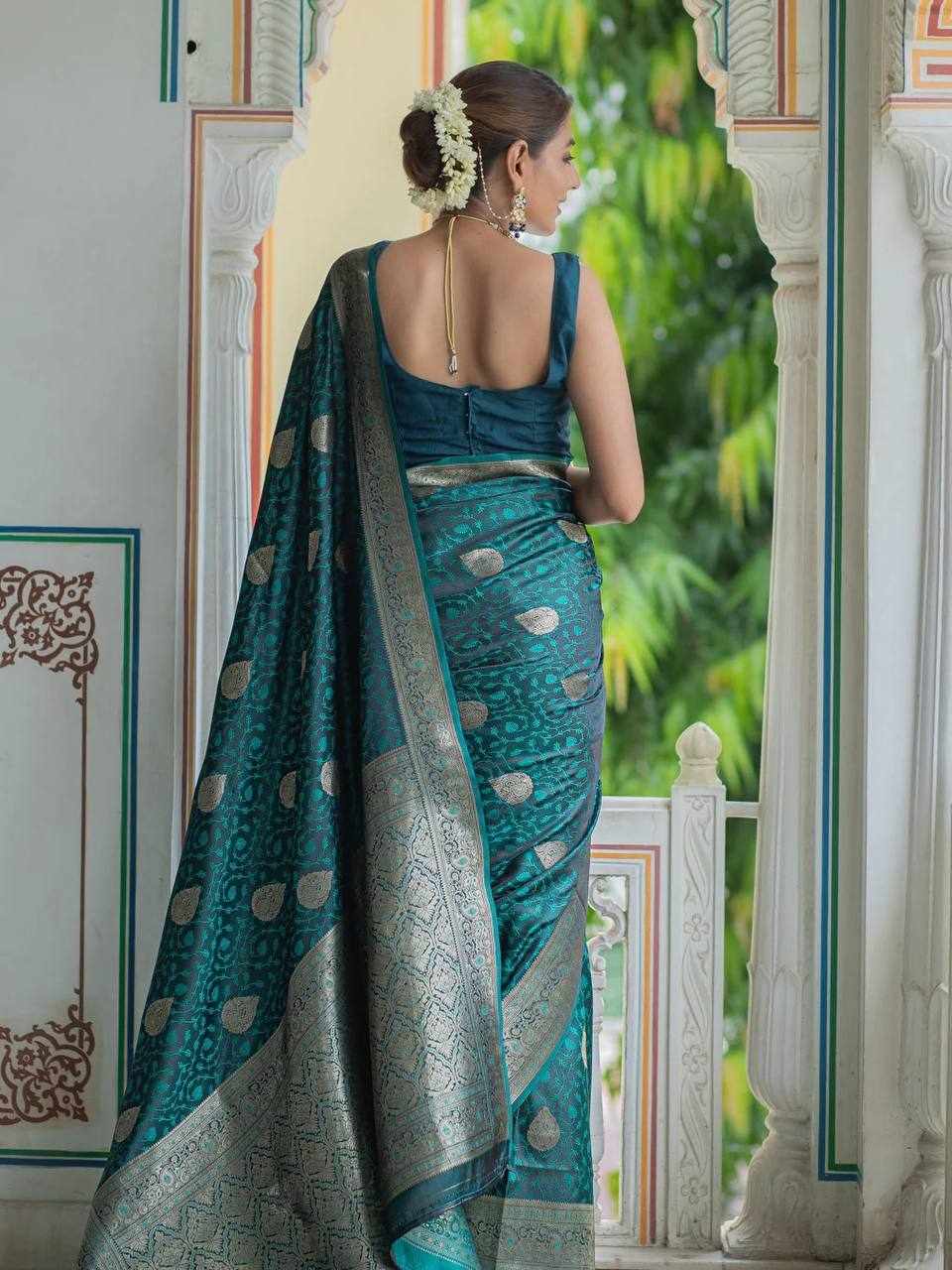 Traditional Blue Banarasi Saree