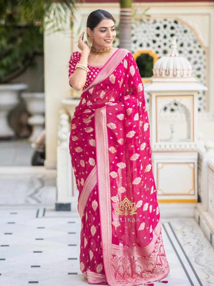 Elegant Pink Saree
