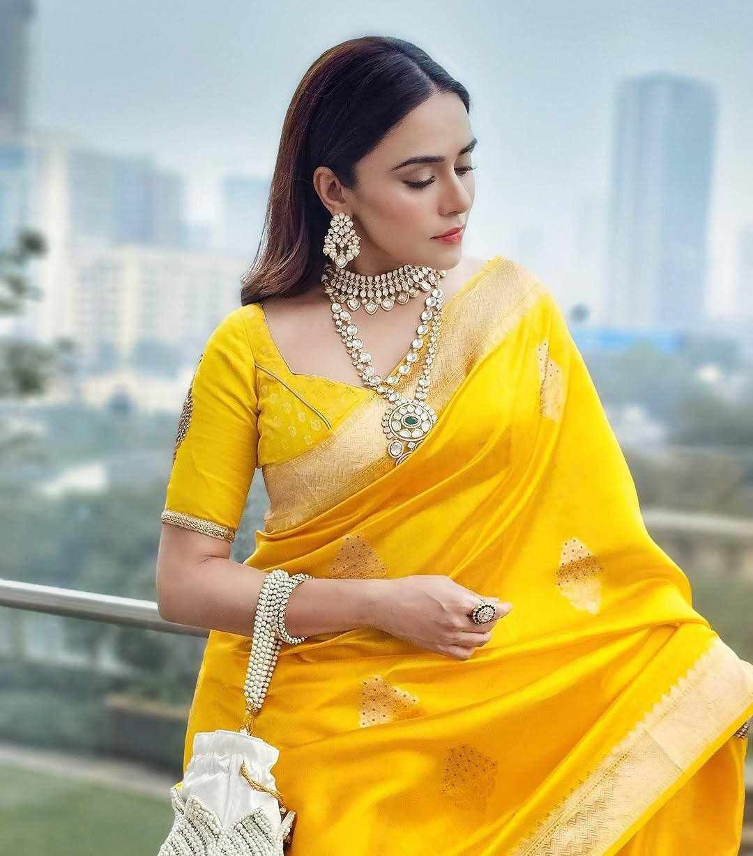 Yellow Designer Saree