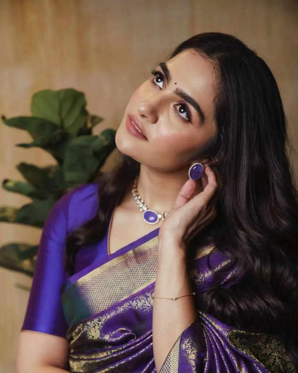 Purple Silk Saree