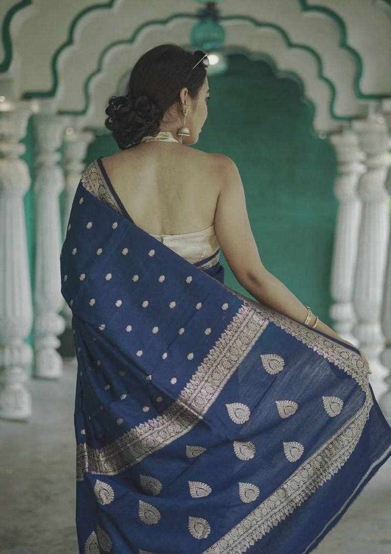 Navy Blue Traditional Saree