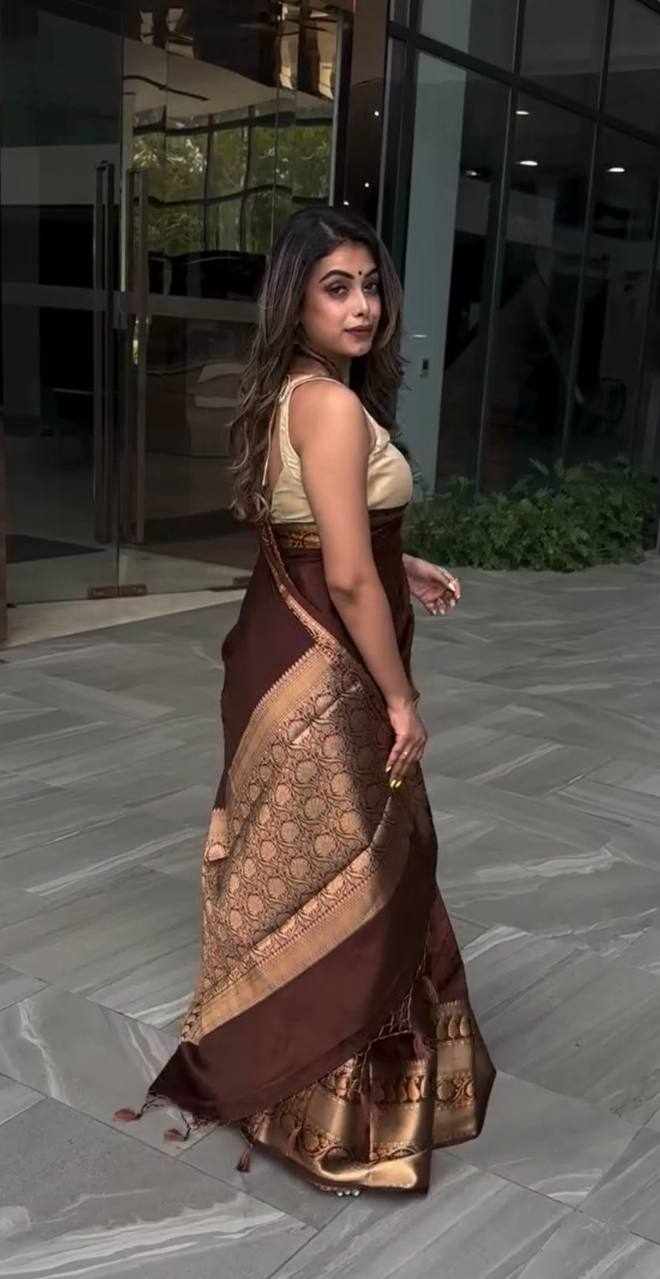 Elegant Maroon Silk Saree