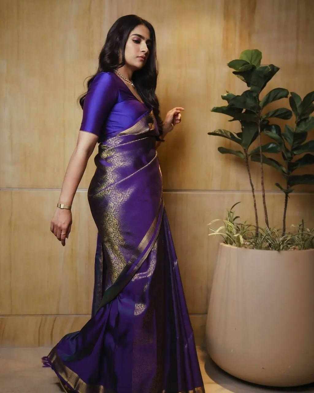 Purple Silk Saree