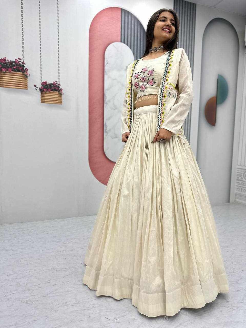 Elegant Cream Lehenga Set
