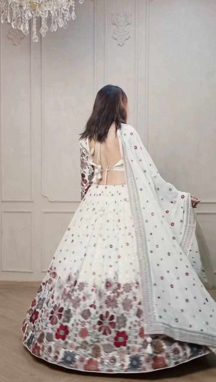 Embroidered Backless Lehenga