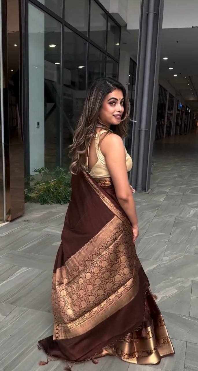 Elegant Maroon Silk Saree