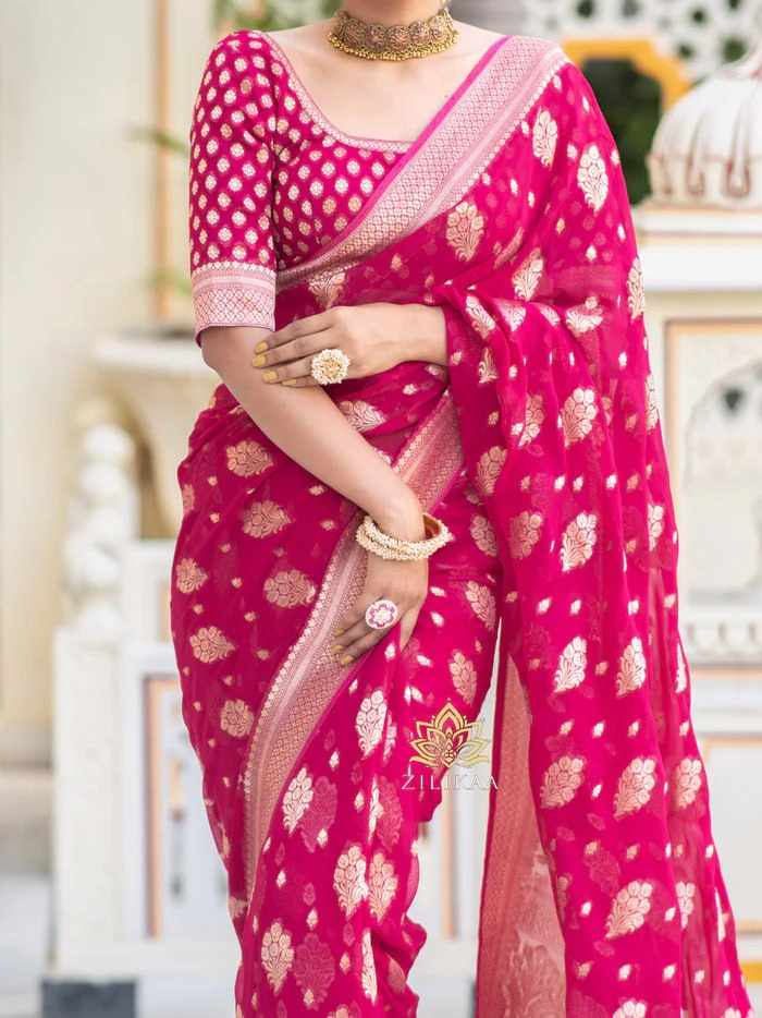 Elegant Pink Saree