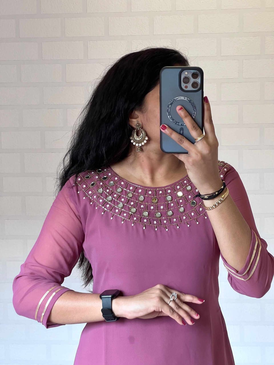 Embellished Kurti Set