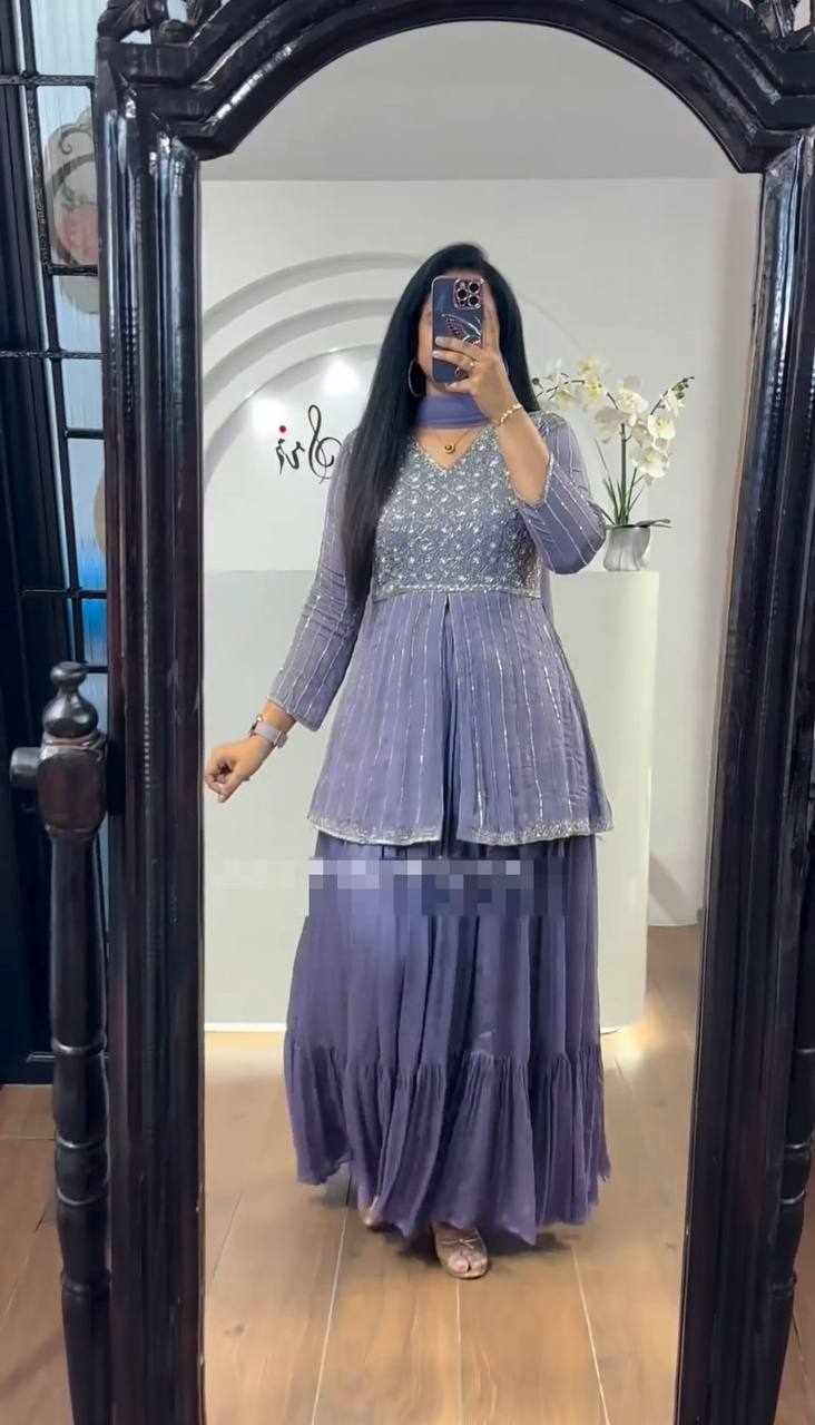 Elegant Blue Traditional Dress