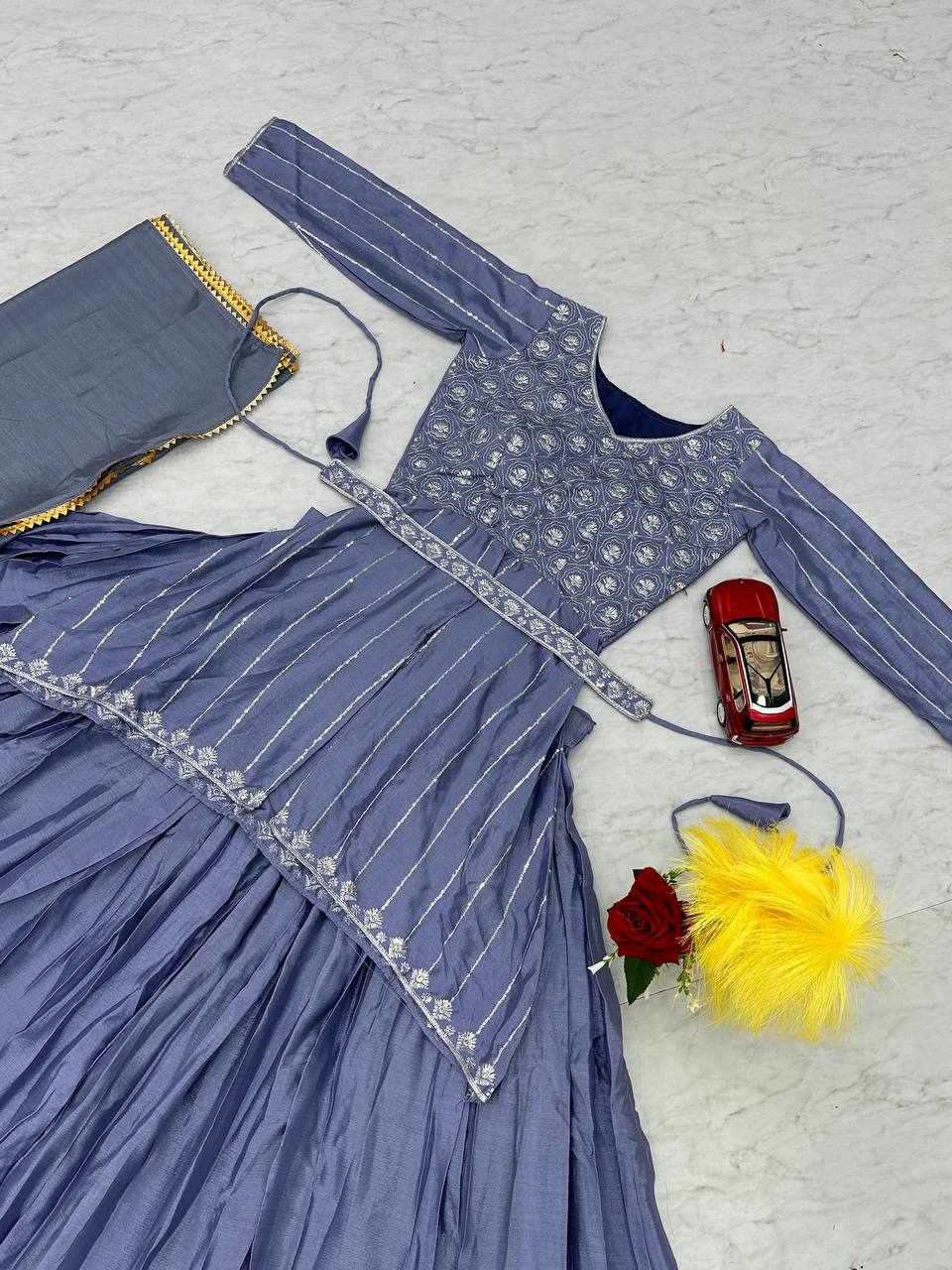 Elegant Blue Traditional Dress
