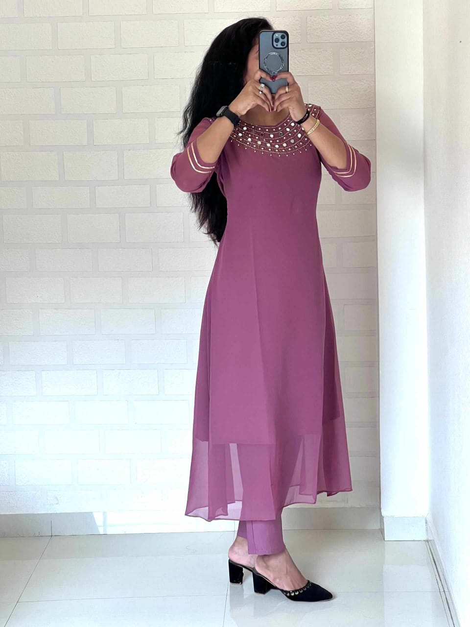Embellished Kurti Set